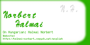 norbert halmai business card